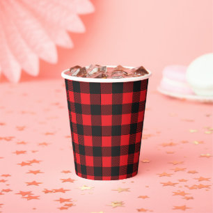 Chop Chop! Rustic Lumberjack Flannel Baby Shower Paper Cups
