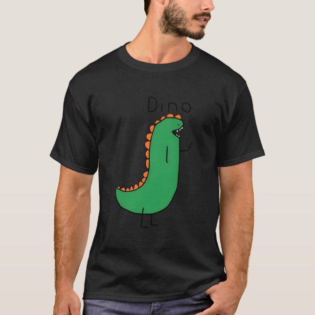 Chope Dino Grey Small T-Shirt (Front)