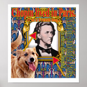 Chopin lived in Paris. Poster