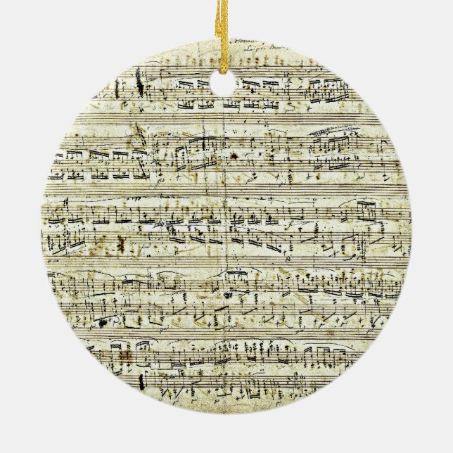 Chopin - Polonaise Ceramic Tree Decoration (Back)