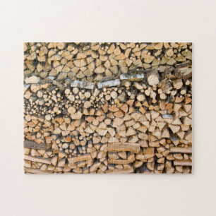 Chopped wood on a pile jigsaw puzzle