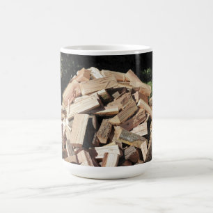 Chopped Wood Pile Outside Coffee Mug