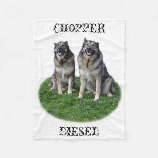 Chopper and Diesel - Happy Brothers Fleece Blanket