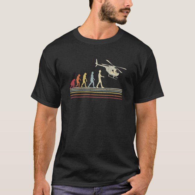 Chopper Avitation Heli Aviator Evolution  Helicopt T-Shirt (Front)