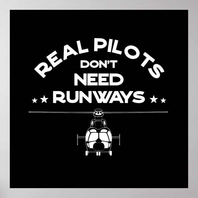 Chopper EC155 | Pilots Humour | White  Poster (Front)