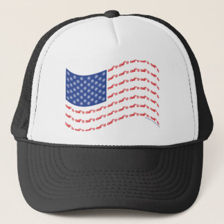 Chopper-Flag-Wave Trucker Hat