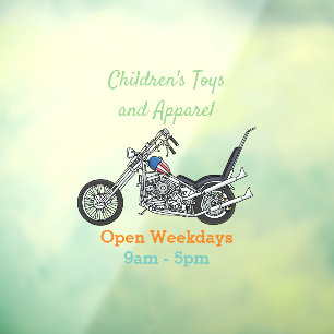 Chopper Motorcycle 1950 cartoon illustration