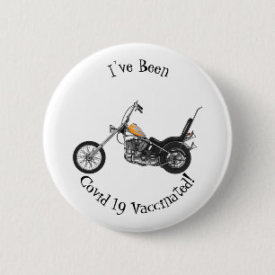 Chopper Motorcycle 1950 cartoon illustration 6 Cm Round Badge