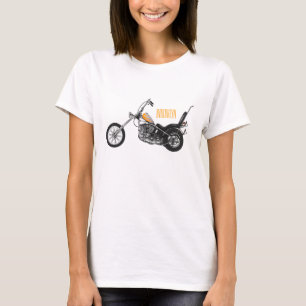 Chopper Motorcycle 1950 cartoon illustration T-Shirt