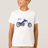 Chopper motorcycle cartoon illustration