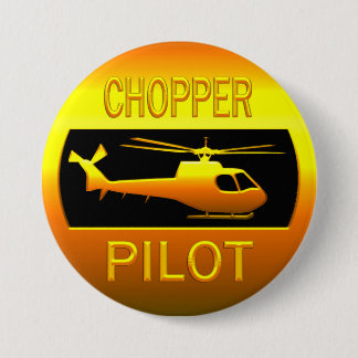 Chopper Pilot 7.5 Cm Round Badge