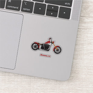 Chopper style motorcycle illustration