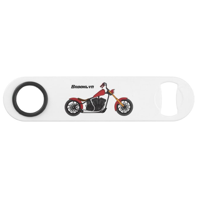 Chopper style motorcycle illustration (Front (Horizontal))