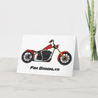 Chopper style motorcycle illustration