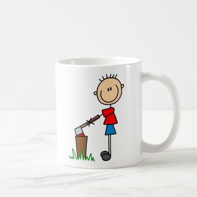 Chopping Wood Camping Mug (Right)