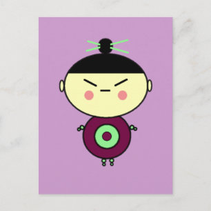 Chopsticks Doll Postcard