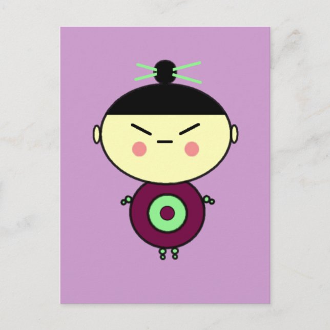 Chopsticks Doll Postcard (Front)