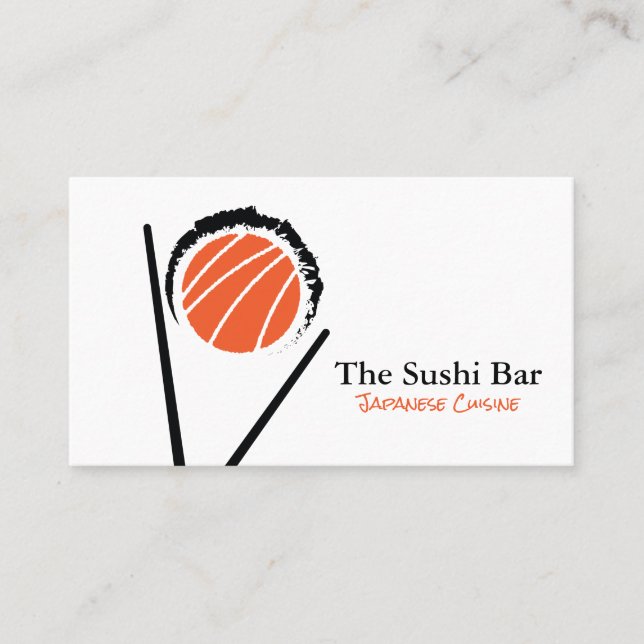 Chopsticks | Sushi Roll Business Card (Front)