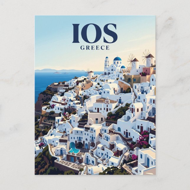 Chora, Ios Greece Postcard (Front)