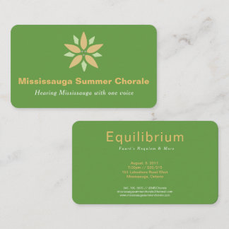 Choral Concert Business Card