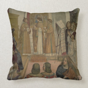 Choral Scene, from the Life of St. Benedict (fresc Cushion