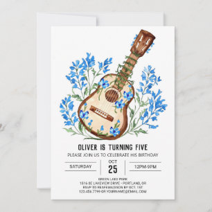 Chord Music Magic Guitar Boy Birthday  Invitation