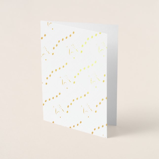 Chords We Wish you a Merry Christmas Music Notes Foil Card (Front)