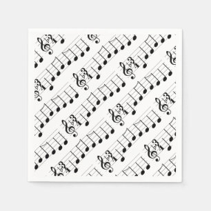 Chords We Wish you a Merry Christmas Music Notes Napkin