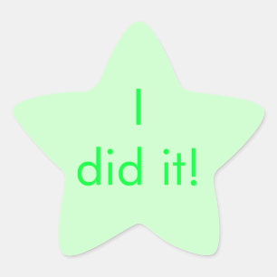 Chore Chart Sticker "I did it!"