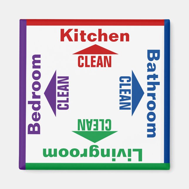 Chore Housecleaning Fun Game Magnet (Front)