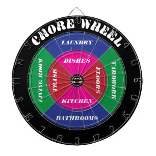Chore Wheel Dartboard with Customisable Chores