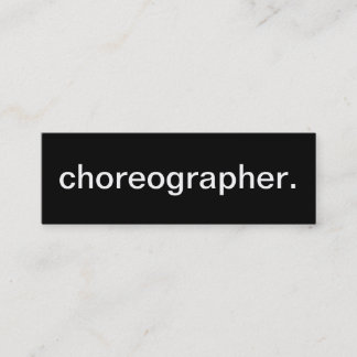 Choreographer Business Card