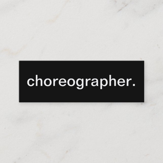 Choreographer Business Card (Front)