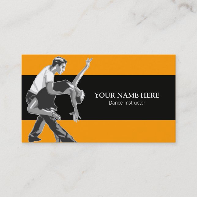 Choreographer Instructor Business Card Template (Front)