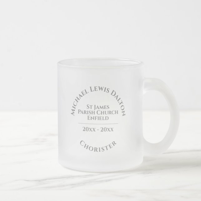 Chorister Frosted Glass Coffee Mug (Right)