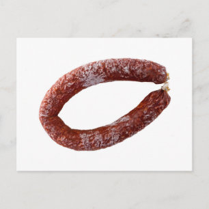 Chorizo sausage isolated as Cut Postcard