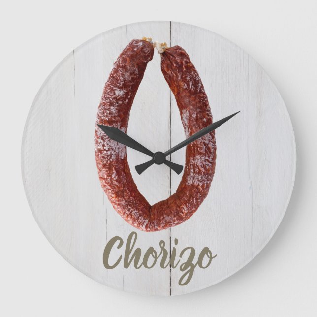 Chorizo Sausage Large Clock (Front)