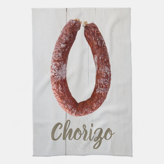 Chorizo Sausage Tea Towel (Vertical)