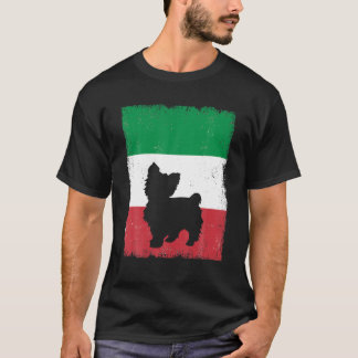 Chorkie Dog Italy Flag Italian Vintage Mom Dad T-Shirt