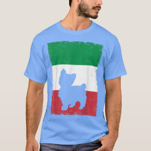 Chorkie Dog Italy Flag Italian Vintage Mum Dad T-Shirt