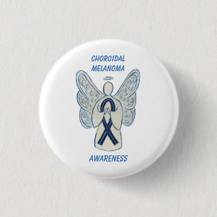 Choroidal Melanoma Awareness Ribbon Angel Pin