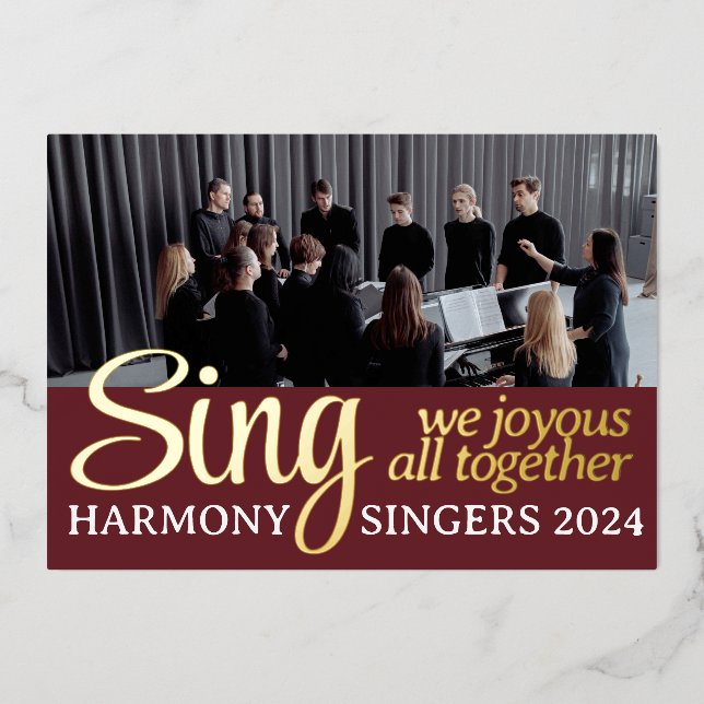 Chorus Choir Merry Christmas Singer Music Photo (Front)