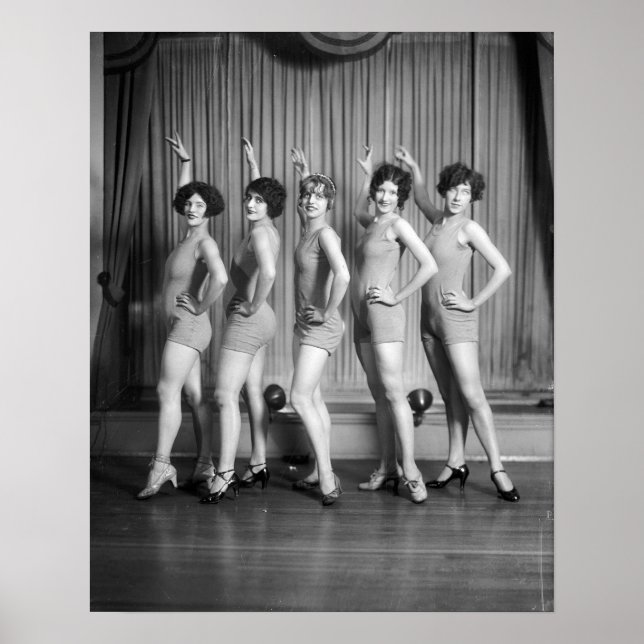 Chorus Girls, 1927. Vintage Photo Poster (Front)