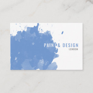 Chose your colour, watercolour, splash business card