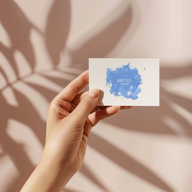 Chose your colour, watercolour, splash business card (Artistic watercolor splash business card with choice of colors)