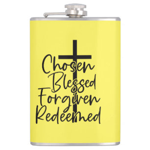 Chosen Blessed Forgiven Redeemed-5572 Hip Flask