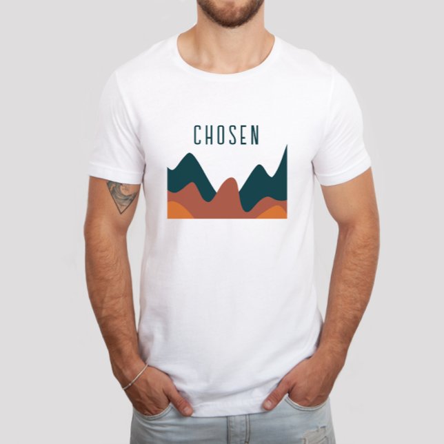 Chosen Burnt Orange Abstract Christian Faith T-Shirt (Creator Uploaded)