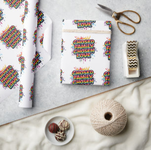Chosen Family Chosen Love – LGBTQ+ Pride Rainbow Wrapping Paper