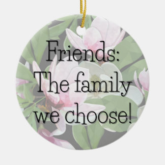 Chosen Family Dogwood Round Gift Tag / Ceramic Tree Decoration
