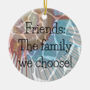 Chosen Family Round Ornament/Gift Tag Ceramic Tree Decoration